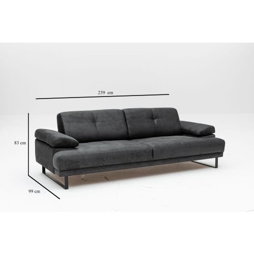 Atelier Del Sofa Trosjed MUSTANG sivi, Mustang - Anthracite slika 11