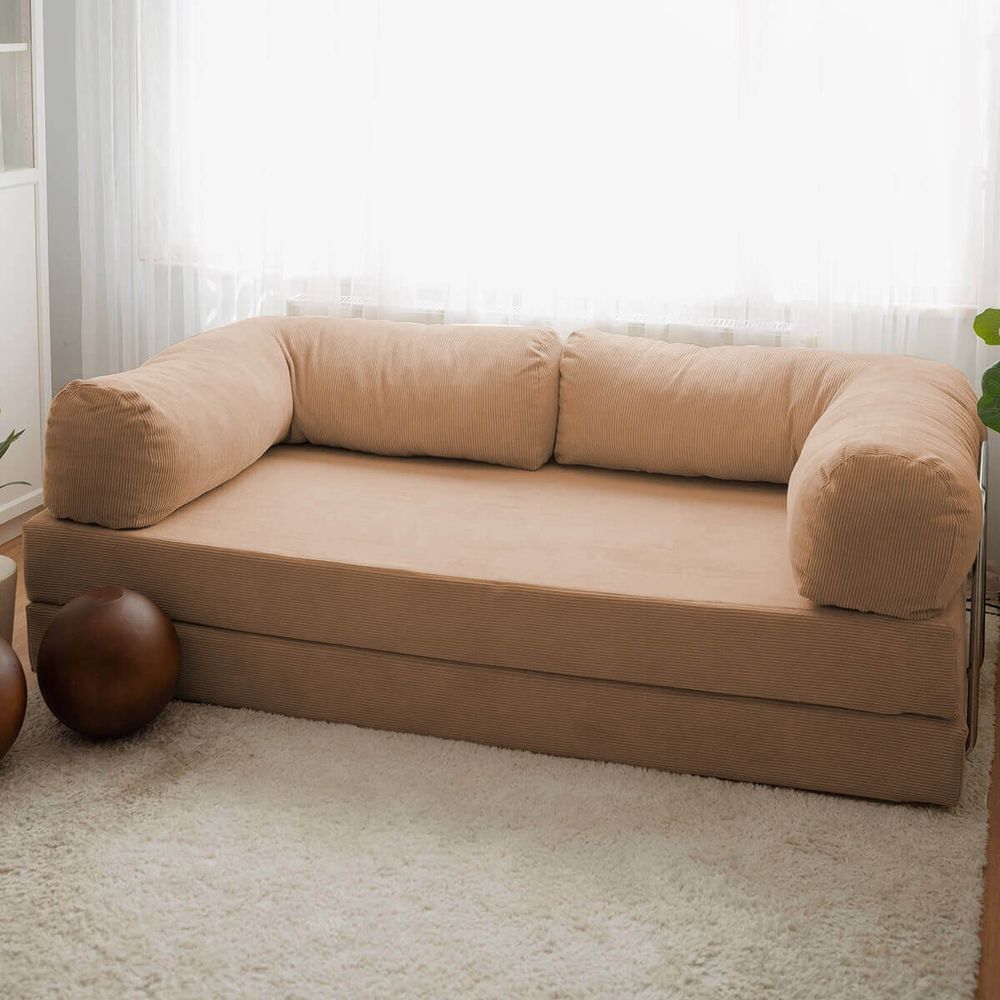 Nook - Smeđi - v2 Smeđa Sofa na Razvlačenje za 3 Osobe slika 1