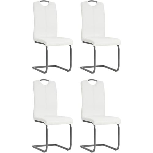 Konzolne blagovaonske stolice od umjetne kože 4 kom bijele slika 21