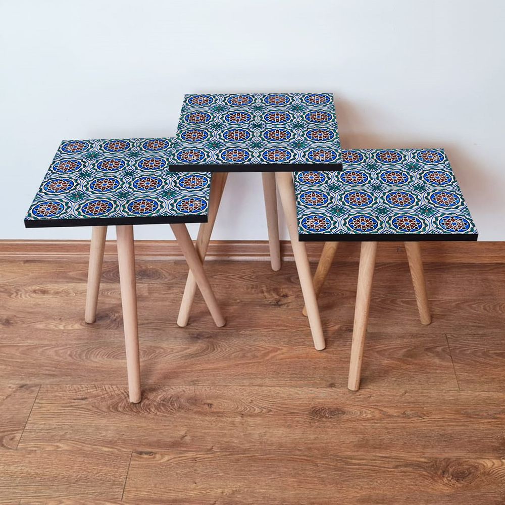 Set Nesting Stolova (3 Komada) 3Shp50 - Višebojni slika 1