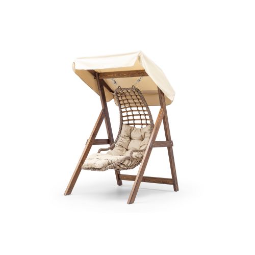 Goreme - Cream Cream Garden Single Swing Chair slika 1