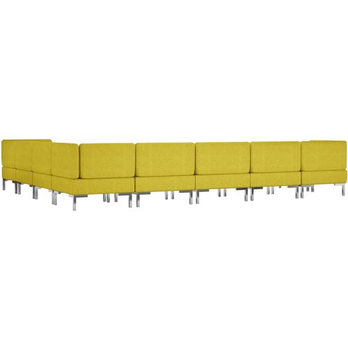9-dijelni set sofa od tkanine žuti slika 5