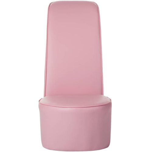Stolica u obliku visoke pete od umjetne kože ružičasta slika 10