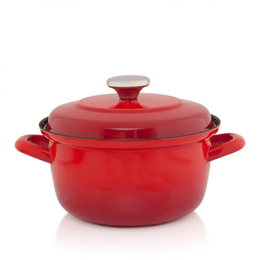 METALAC šerpa duboka MAXIMUS crvena 20 cm / 3 l sa poklopcem slika 1