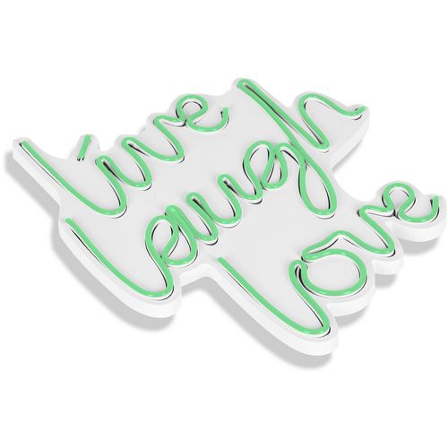 Wallity Ukrasna plastična LED rasvjeta, Live Laugh Love - Green slika 5