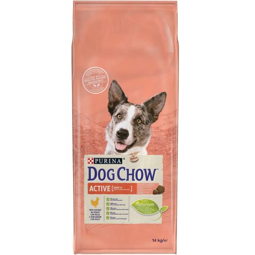 DOG CHOW Adult Active Piletina, potpuna hrana za kućne ljubimce, za odrasle pse, 14 kg slika 1