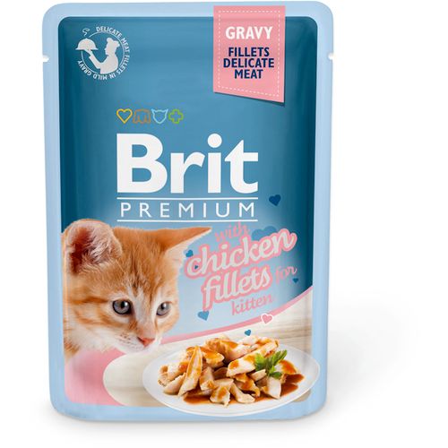 Brit PC Delicate Fileti u sosu sa piletinom, Kitten 24 x 85 g slika 1