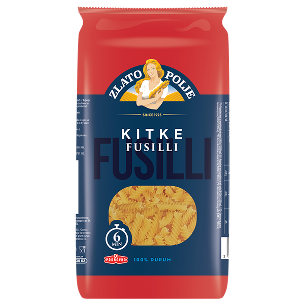 Zlato Polje Tjestenina Fusilli Durum 500g slika 1