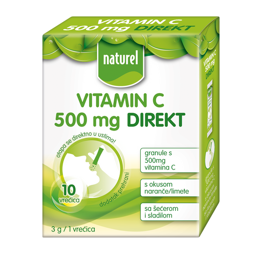 Naturel vitamin c 500 mg direkt 30 g (10 x 3 g) slika 1