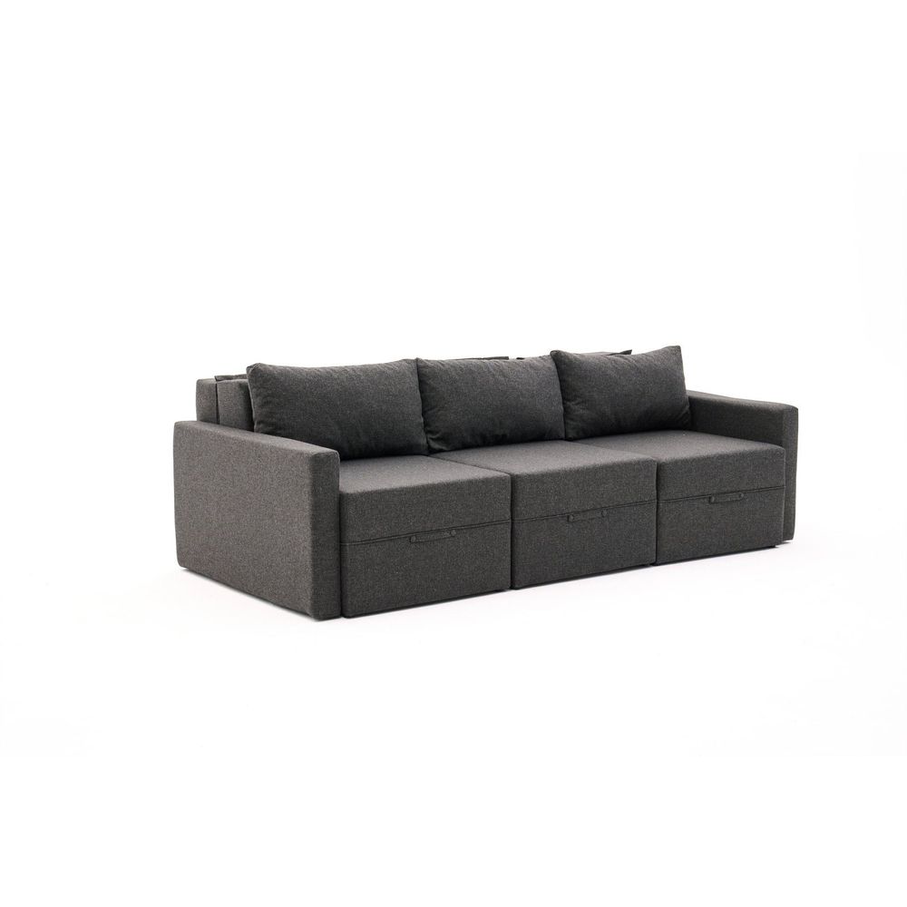 Sofa na razvlačenje za 3 osobe Saros - antracit slika 4
