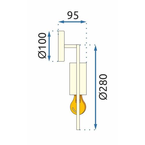 ZIDNA svjetiljka APP922-1W ZLATNA slika 7