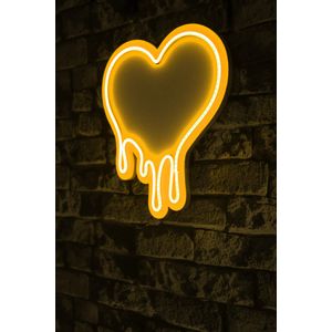 Wallity Ukrasna plastična LED rasvjeta, Melting Heart - Yellow