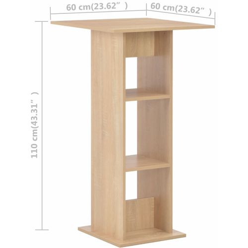 Barski stol boja hrasta 60 x 60 x 110 cm slika 13