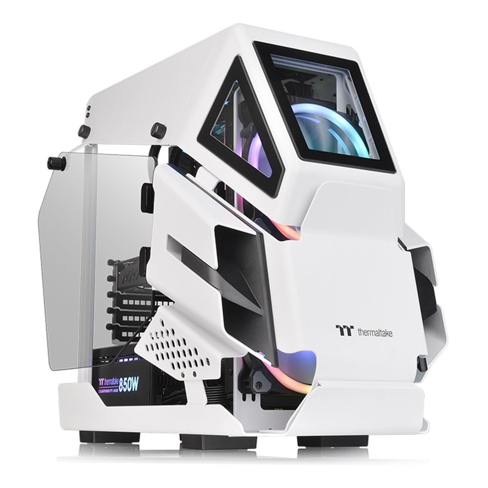 Thermaltake AH T200 SnowmATX, 2x TG panels, white slika 1