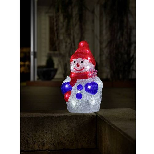Konstsmide 6140-203 akrilna figura  snjegović   hladno bijela LED šarena boja slika 2