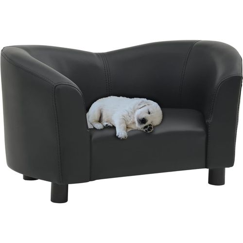 Sofa za pse crna 67 x 41 x 39 cm od umjetne kože slika 17
