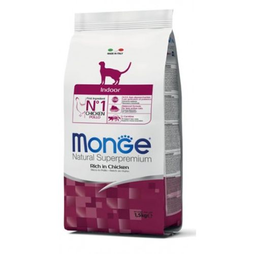 Monge Suha hrana za mačke Adult Indoor piletina 1,5kg slika 1