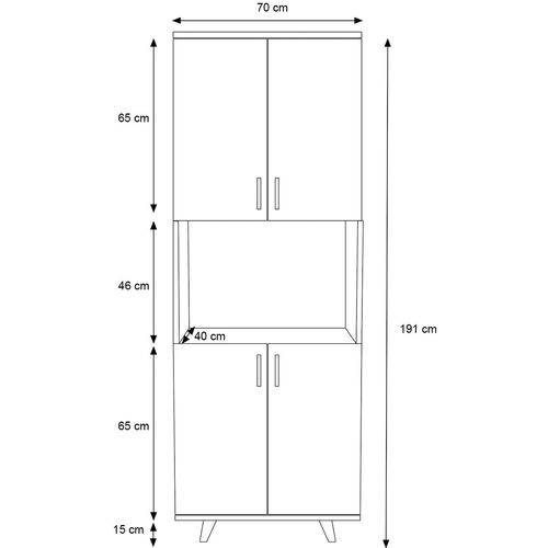 Tasarım - L1196 Oak
White Multi Purpose Cabinet slika 5