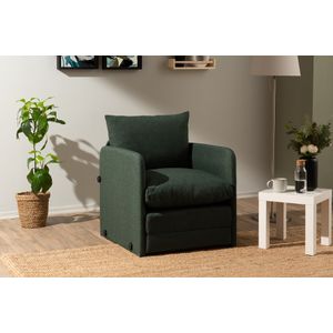 Saga Single - Zeleni Sofa na Razvlačenje za Jednu Osobu