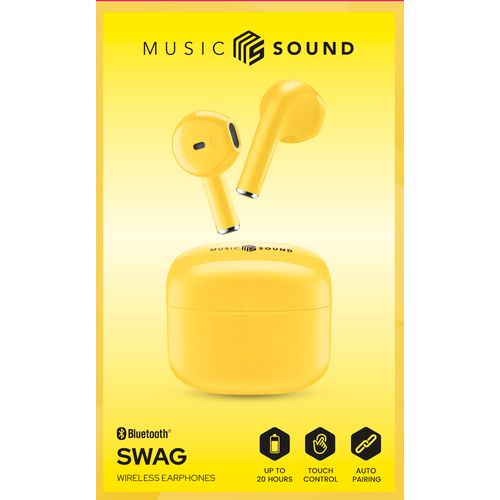 Cellularline Music Sound bluetooth slušalice TWS Swag yellow slika 2
