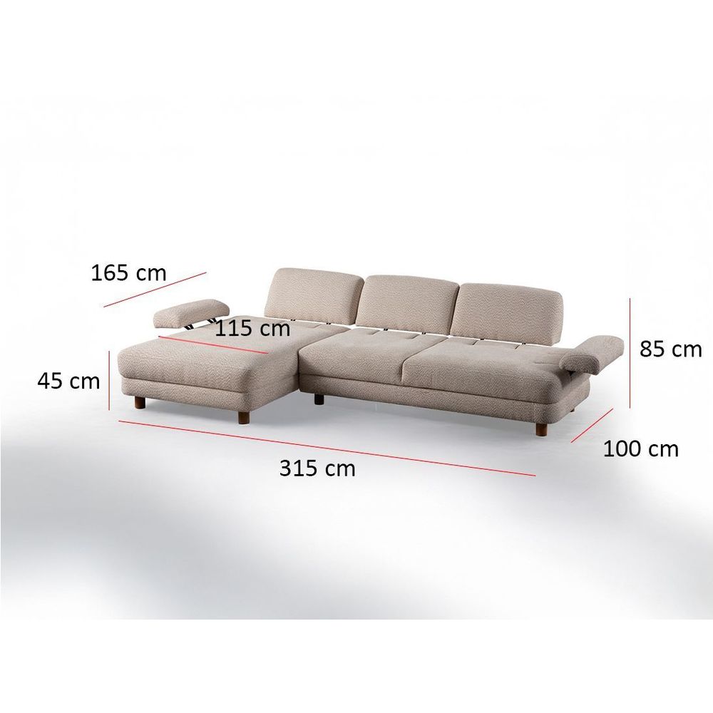 Ugaona garnitura Nice L Ugao Desni – krem slika 9