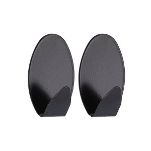 Samoljepljiva kukica inox crna 2/1 Tendance