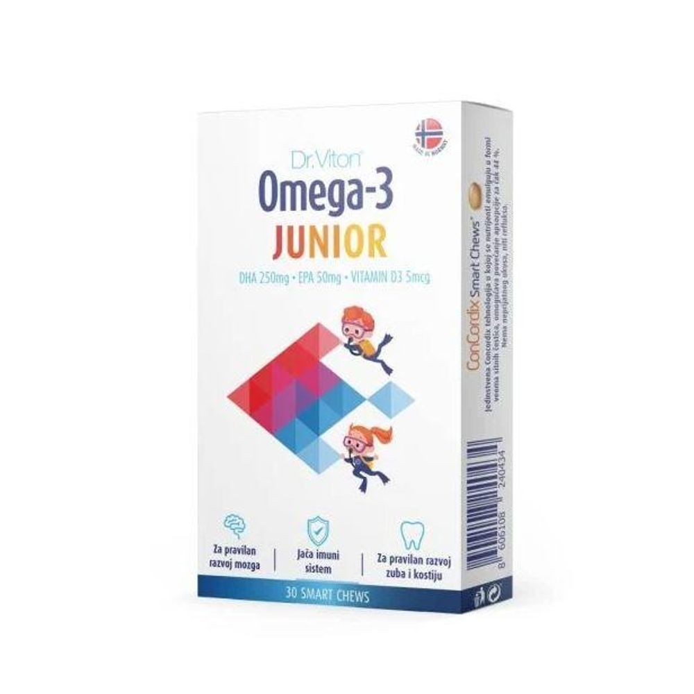 DR VITON OMEGA 3 JUNIOR TABLETE ZA ŽVAKANJE A30 slika 1