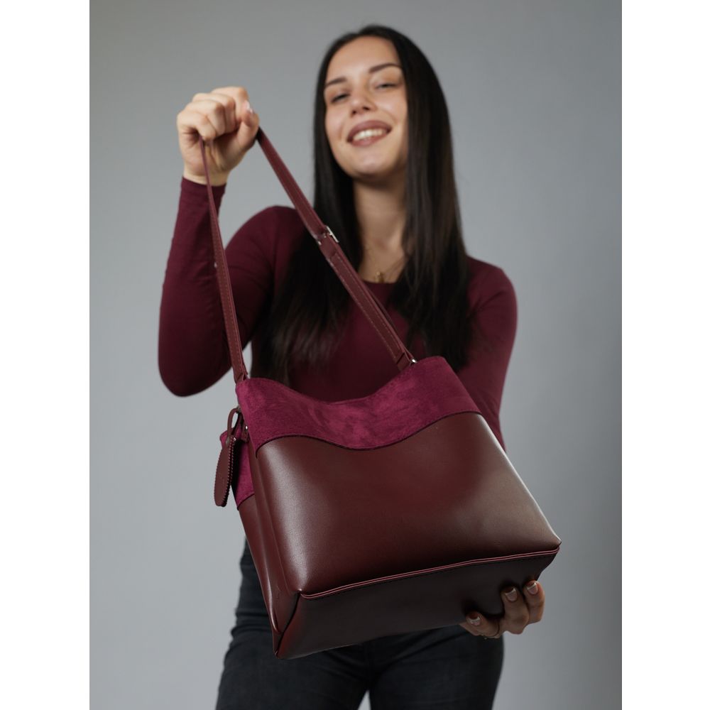 ILEA Ženska torba Dora 25x23cm, Bordo slika 3