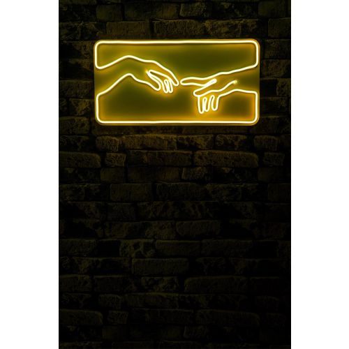 Wallity Ukrasna plastična LED rasvjeta, Creation of Adam - Yellow slika 12