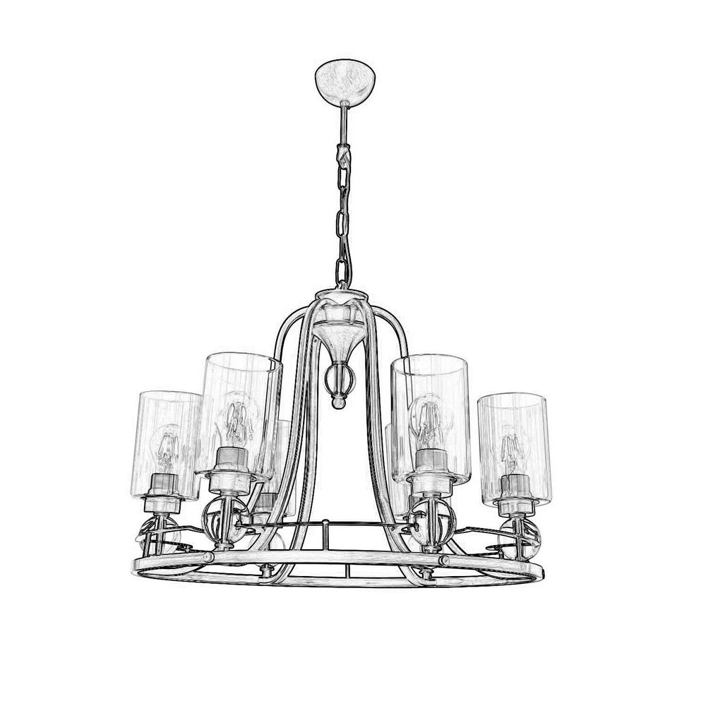 Luster Antiquation AV-1597-6E sa Metalnim Tijelom slika 4