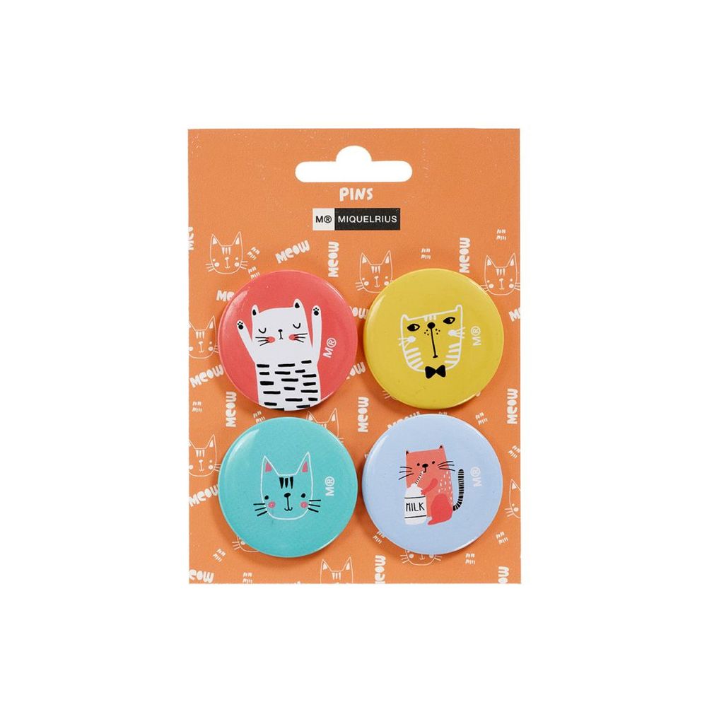 Set Miquelrius bedž sa zihericom Cat rule sortirano fi40mm 4/1  slika 1
