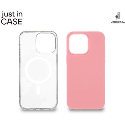 2u1 Extra case MAG MIX PLUS paket PINK za iPhone 15 Pro Max slika 1