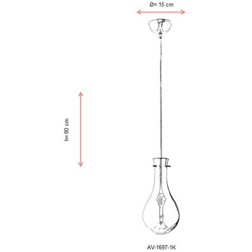 AV-1697-1K Chrome Chandelier slika 4