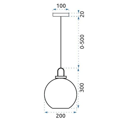 TOOLIGHT Stropna viseća svjetiljka staklena kugla 20cm APP626-1CP slika 13