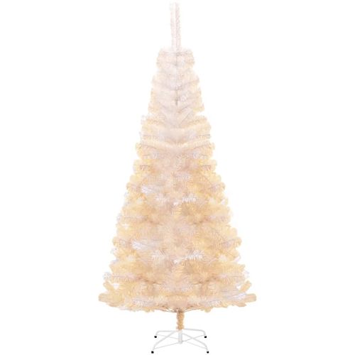 Umjetno božićno drvce s obojenim vrhovima bijelo 180 cm PVC slika 2