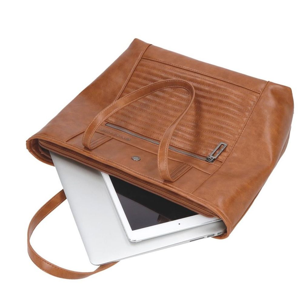 Pepe Jeans torba na rame 34 cm ženska, biker 7157542, braon slika 4