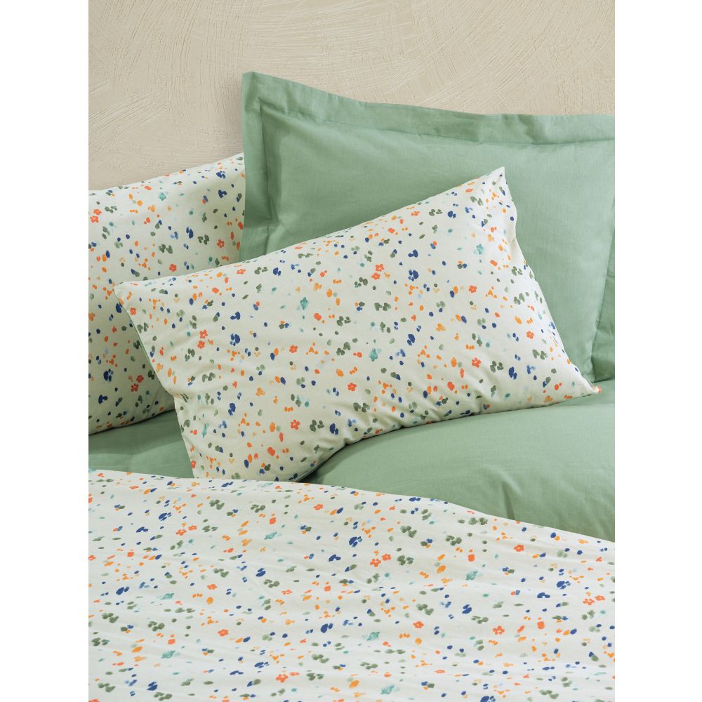 Lola - Green Green
White
Orange
Dark Blue Ranforce Single Quilt Cover Set slika 2