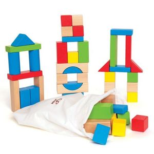 Hape Drvene kocke za slaganje E0409A, 50kom