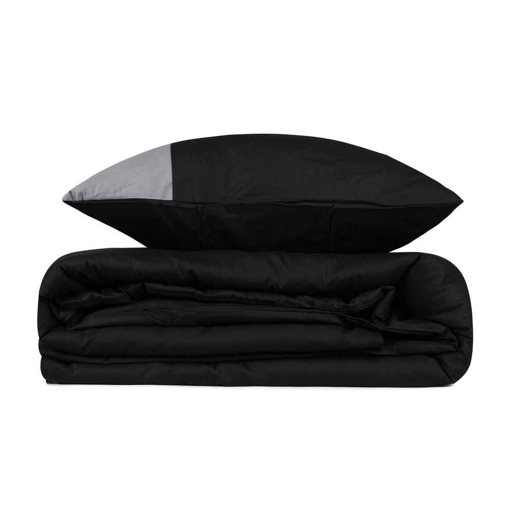 Plain - Black, Grey Black
Grey Ranforce King Quilt Cover Set (FR) slika 3