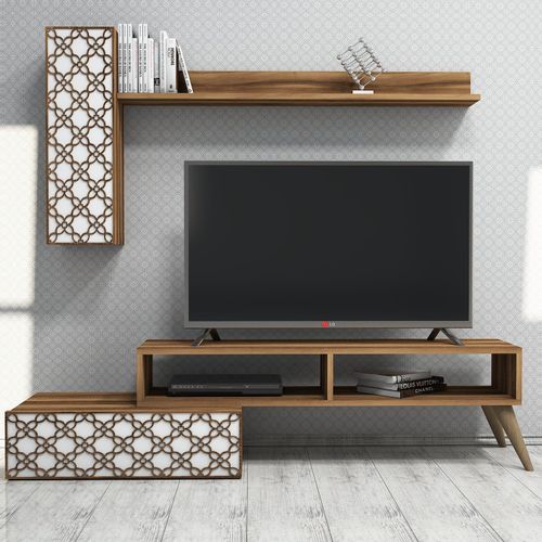 Woody Fashion TV jedinica, Planet - Walnut, White slika 3