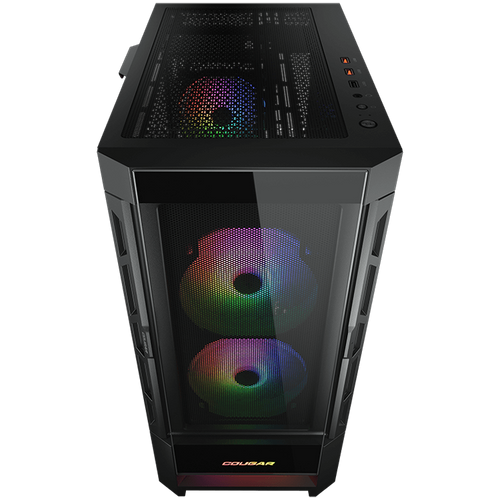 COUGAR | Duoface RGB Black | PC Case | Mid Tower / Airflow Front Panel / 2 x 140mm &amp; 1x 120mm ARGB Fans incl. / TG Left Panel slika 4