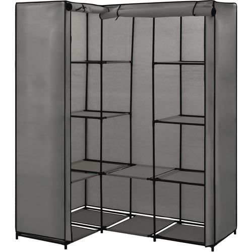 282452 Corner Wardrobe Grey 130x87x169 cm slika 3