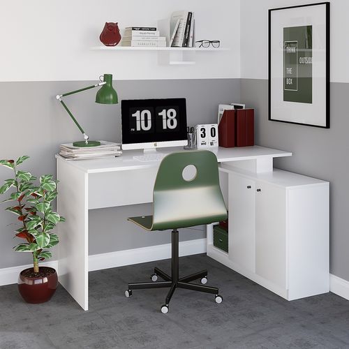 Woody Fashion Radni stol, Bijela boja, Başak Çalışma Masası - White slika 2