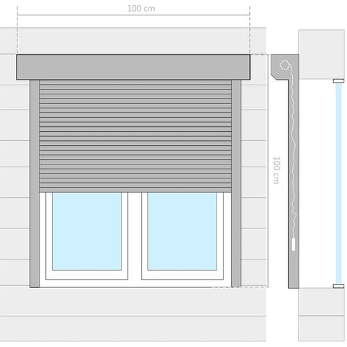 Rolete aluminijske 100 x 100 cm bijele slika 22