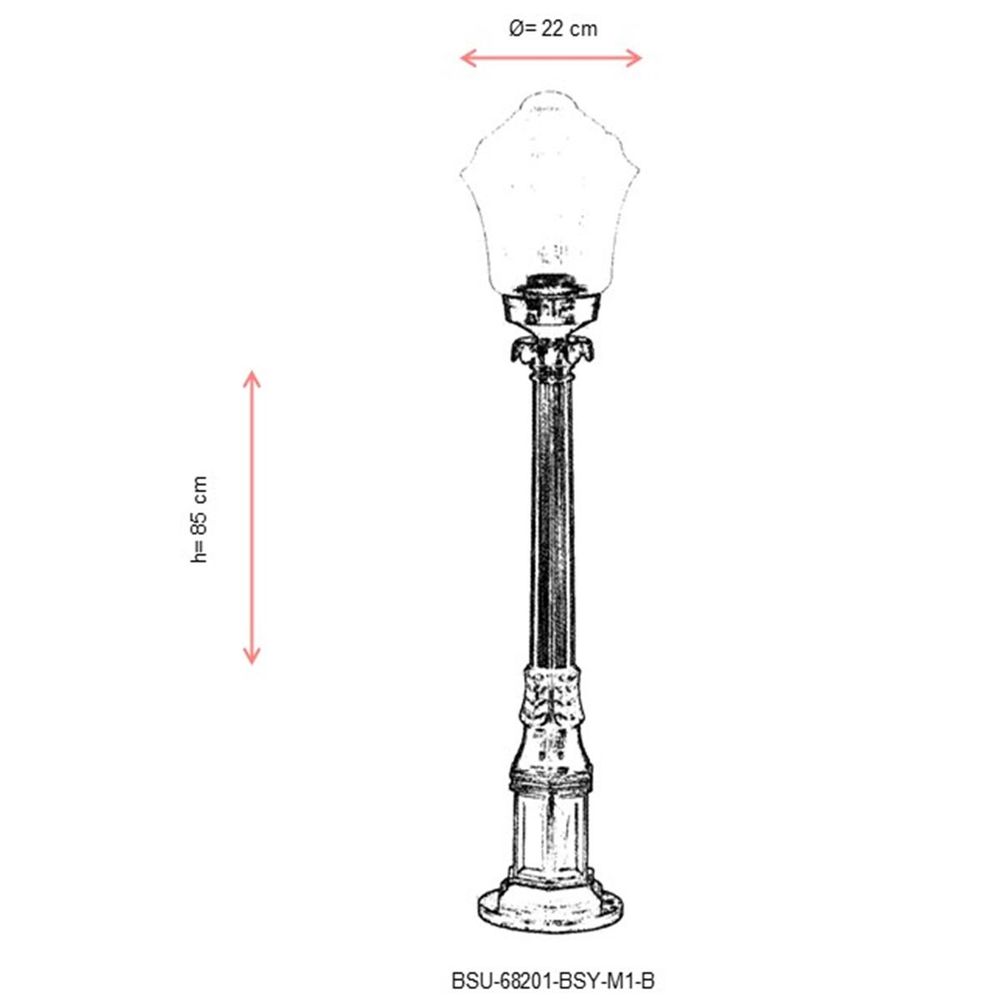 BSU-68201-BSY-M1-B Crna Spoljašnja Podna Lampa slika 3