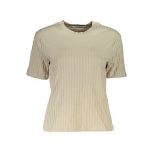 CALVIN KLEIN BEIGE WOMEN'S SHORT SLEEVE T-SHIRT