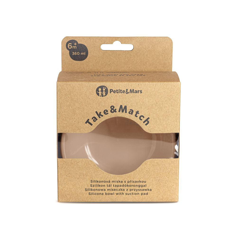 PETITE&amp;MARS Silikonska zdjelica s vakuumom 360 ml Take&amp;Match 6 m+, Velvet Latte slika 6