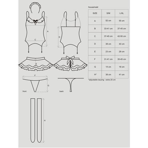 Kostim Housemaid 5 kom - L/XL slika 5