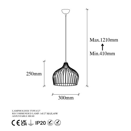 Opviq Luster, 942FLG1403 slika 7