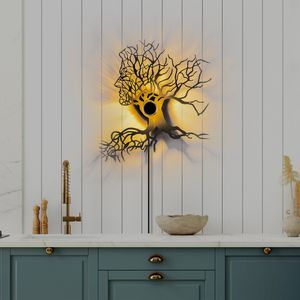 Tree Man Black Wall Lamp